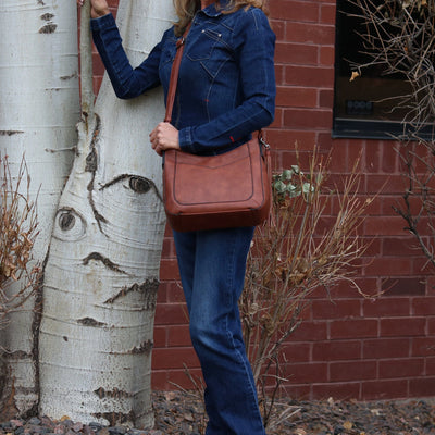 Concealed Carry Emery Crossbody Bag with RFID Slim Wallet by Lady Conceal