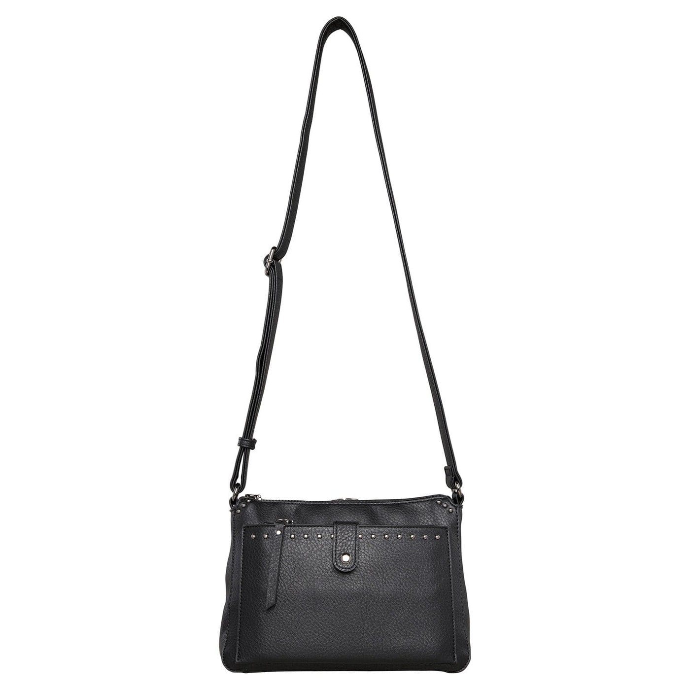 Concealed Carry Kinsley Crossbody with RFID Slim Wallet Black 