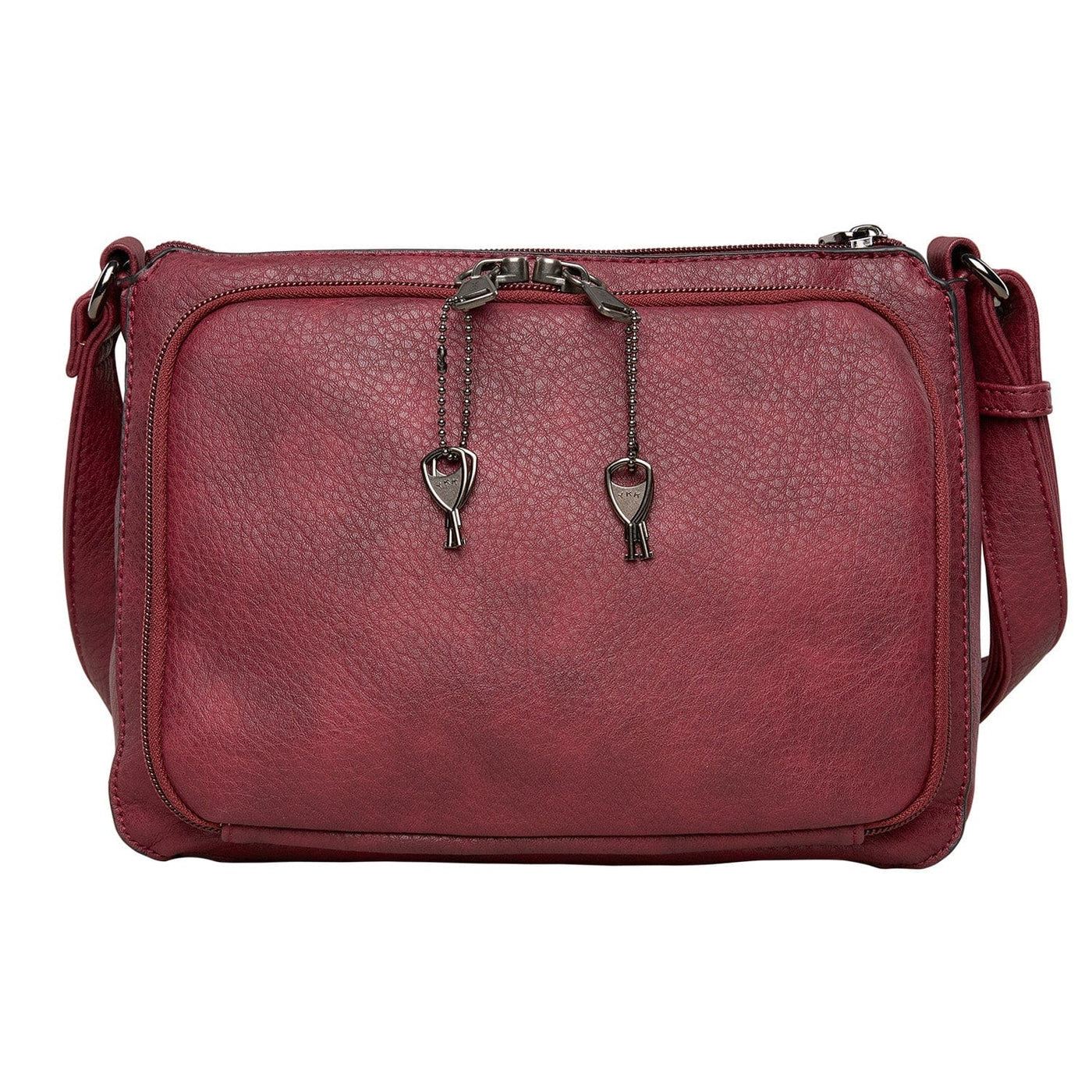 Concealed Carry Kinsley Crossbody with RFID Slim Wallet Red
