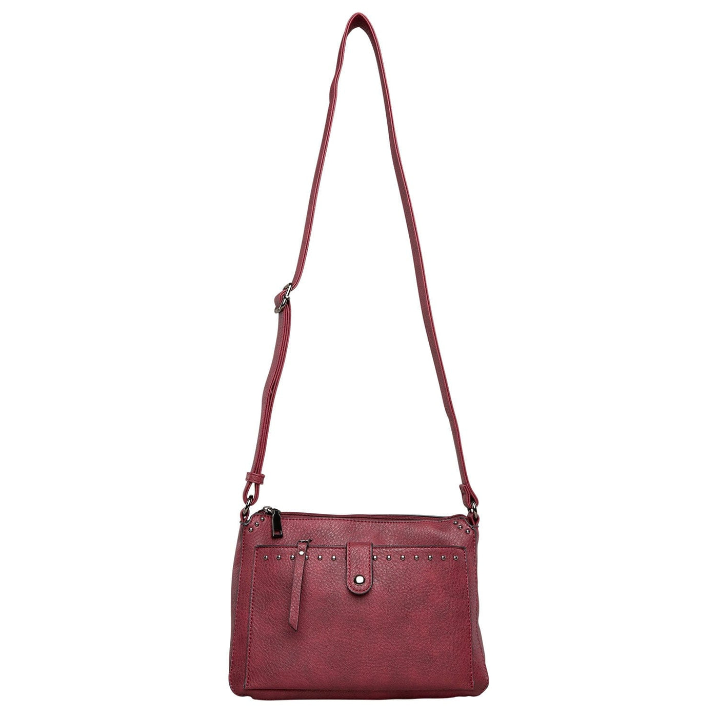 Concealed Carry Kinsley Crossbody with RFID Slim Wallet Red