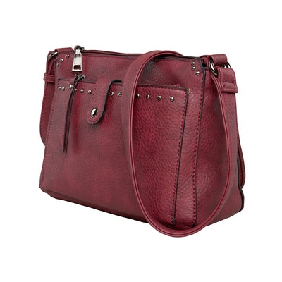 Concealed Carry Kinsley Crossbody with RFID Slim Wallet Red