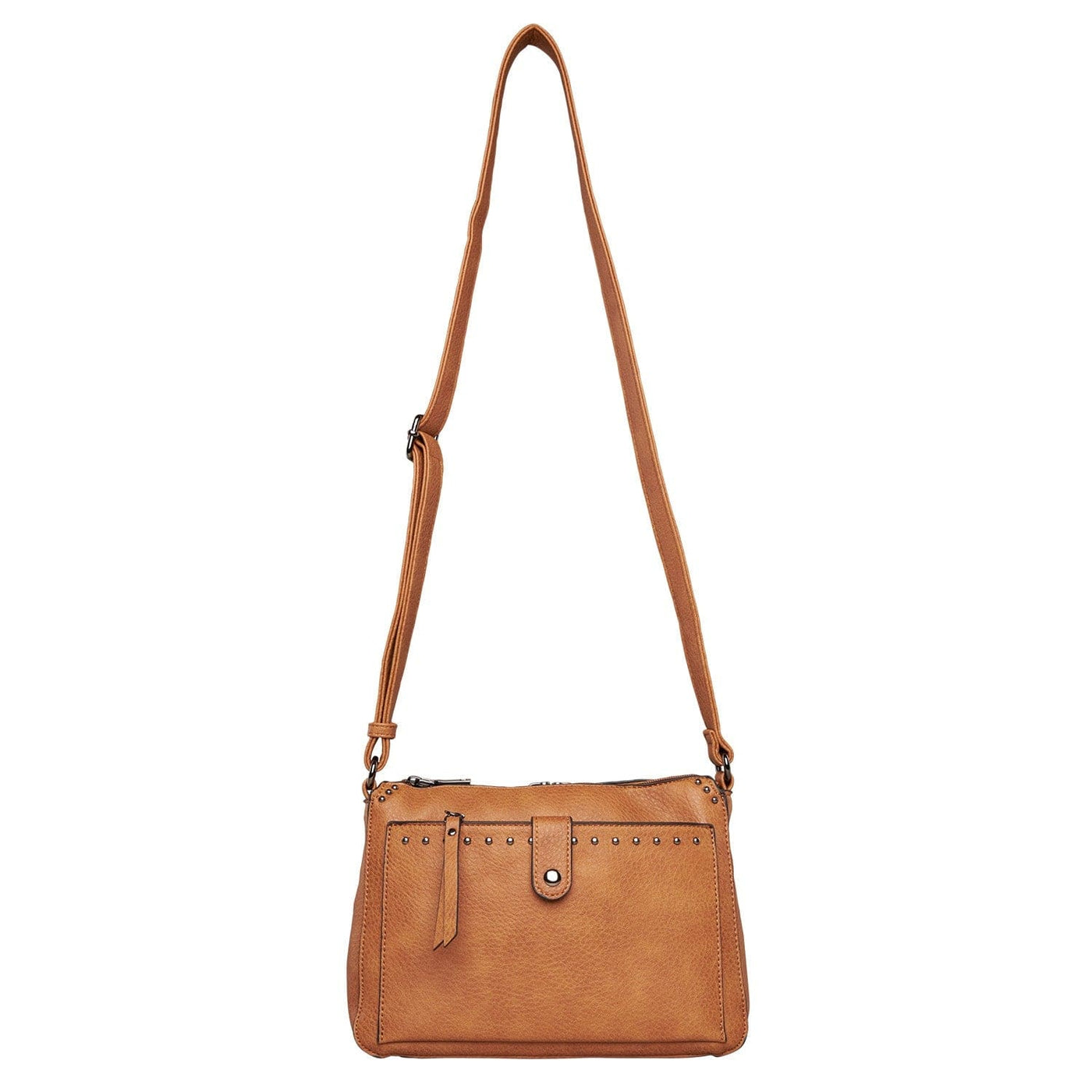 Concealed Carry Kinsley Crossbody with RFID Slim Wallet Brown