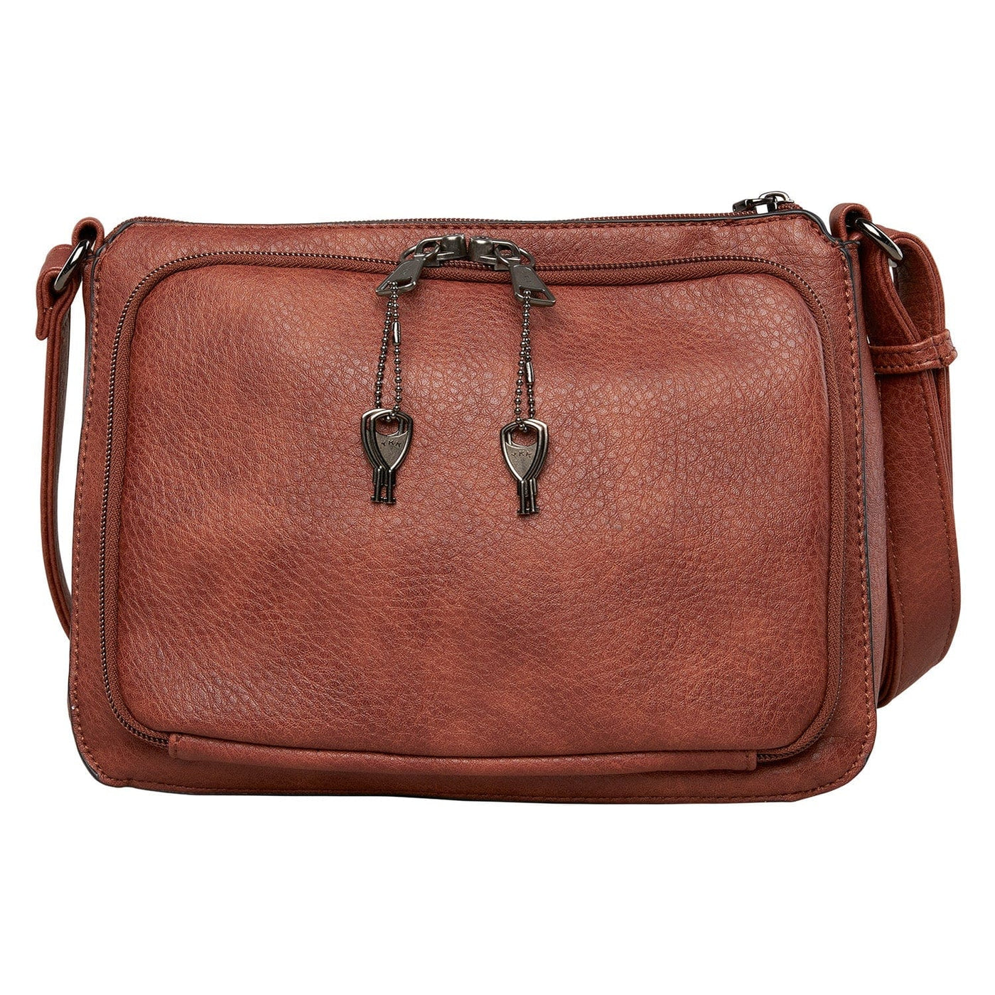 Concealed Carry Kinsley Crossbody with RFID Slim Wallet Mahogony