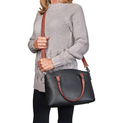 Concealed Carry Carly Satchel Bag by Lady Conceal - YKK Locking Zippers - Universal Holster - Womens Conceal and Carry Purse for Pistol - designer concealed carry purse - Glock 19 purse 