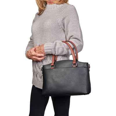 Concealed Carry Carly Satchel Bag by Lady Conceal - YKK Locking Zippers - Universal Holster - Womens Conceal and Carry Purse for Pistol - designer concealed carry purse - Glock 19 purse 