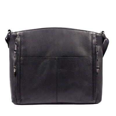 Concealed Carry Brynn Arched Leather Crossbody Bag - Lady Conceal - Concealed Carry Purse - Lady Conceal - conceal and cary purse for women - tactical pistol bag -  Locking Conceal and Carry Purse with Universal Holster for Handguns