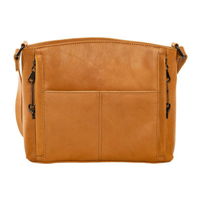 Concealed Carry Brynn Arched Leather Crossbody Bag - Lady Conceal - Concealed Carry Purse - Lady Conceal - conceal and cary purse for women - tactical pistol bag -  Locking Conceal and Carry Purse with Universal Holster for Handguns