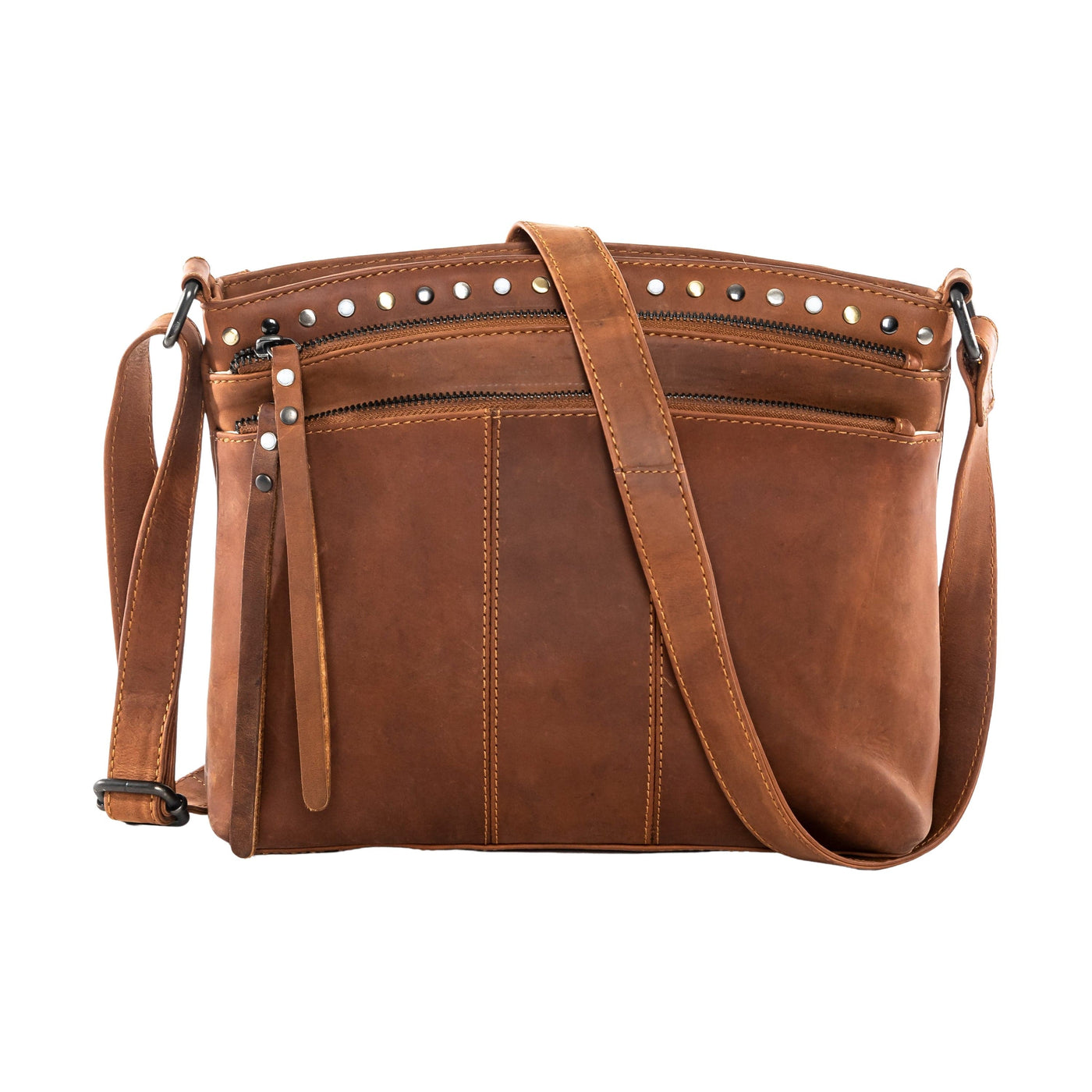 Concealed Carry Brynn Arched Leather Crossbody Bag - Lady Conceal - Concealed Carry Purse - Lady Conceal - conceal and cary purse for women - tactical pistol bag -  Locking Conceal and Carry Purse with Universal Holster for Handguns