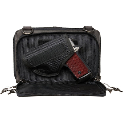 Concealed Carry Millie Leather Crossbody Organizer Bag - Extra Small