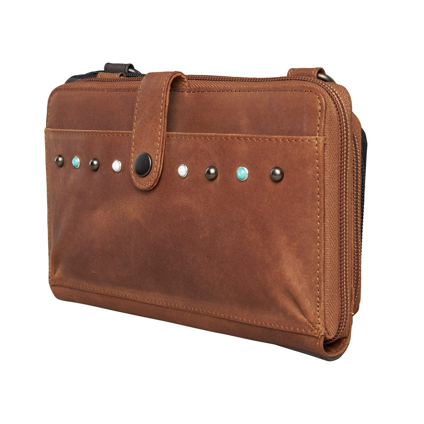 Concealed Carry Millie Leather Crossbody Organizer Bag - Extra Small