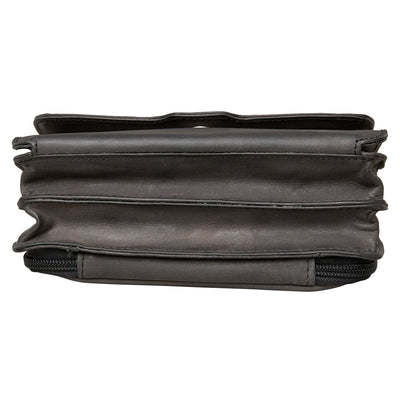 Concealed Carry Jolene Leather Crossbody Organizer Black