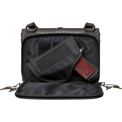 Concealed Carry Jolene Leather Crossbody Organizer Black