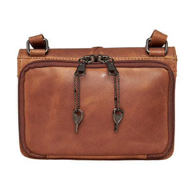 Concealed Carry Jolene Leather Crossbody Organizer Brown