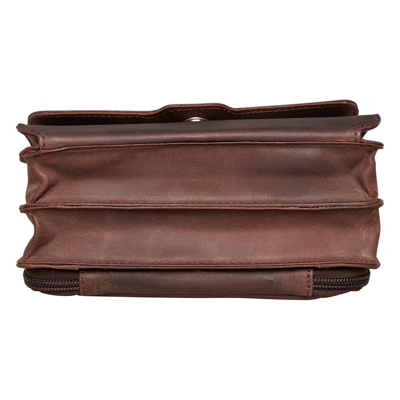 Concealed Carry Jolene Leather Crossbody Organizer Brown