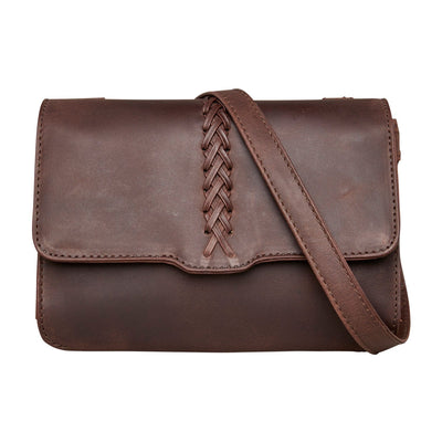 Concealed Carry Jolene Leather Crossbody Organizer Brown