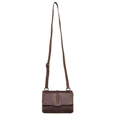 Concealed Carry Jolene Leather Crossbody Organizer Brown