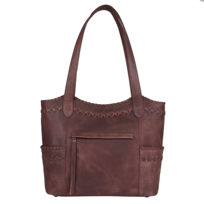 Concealed Carry Kendall Leather Tote - Lady Conceal - Concealed Carry Purse - Lady Conceal Brown