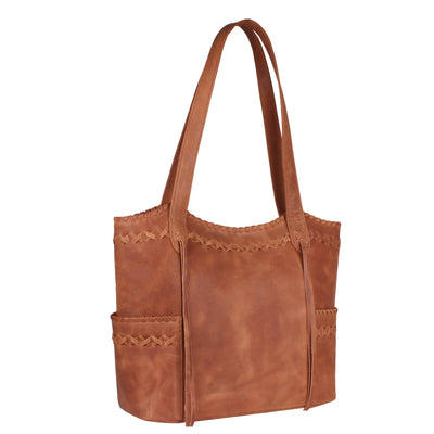 Concealed Carry Kendall Leather Tote - Lady Conceal - Concealed Carry Purse - Lady Conceal Brown