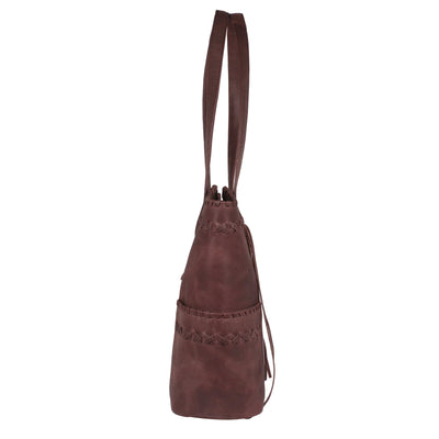 Concealed Carry Kendall Leather Tote - Lady Conceal - Concealed Carry Purse - Lady Conceal Brown