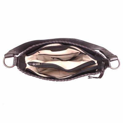 Concealed Carry Juliana Leather Hobo - Lady Conceal - Concealed Carry Purse - Lady Conceal Black