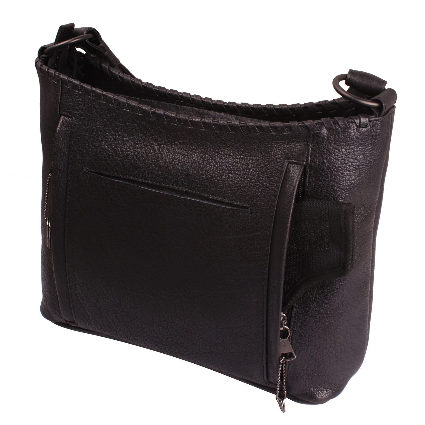 Concealed Carry Juliana Leather Hobo - Lady Conceal - Concealed Carry Purse - Lady Conceal Black