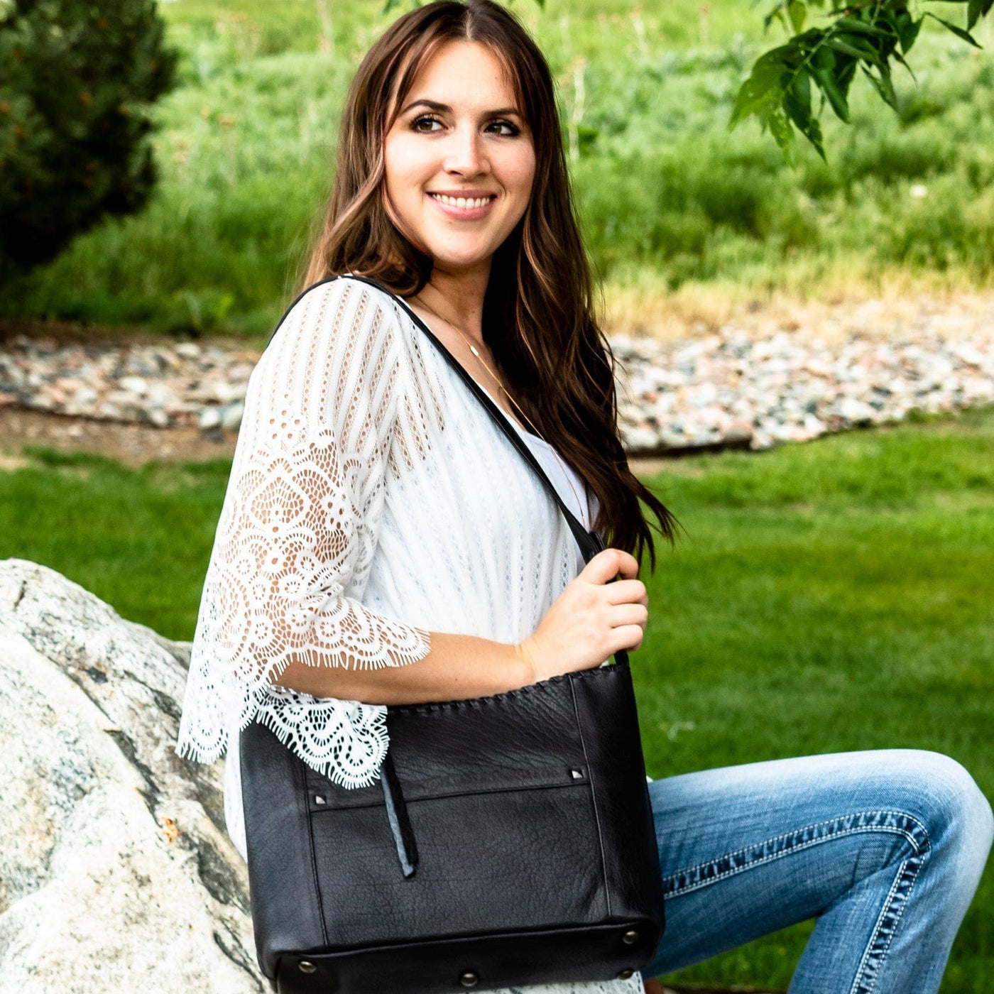 Concealed Carry Juliana Leather Hobo - Lady Conceal - Concealed Carry Purse - Lady Conceal Black