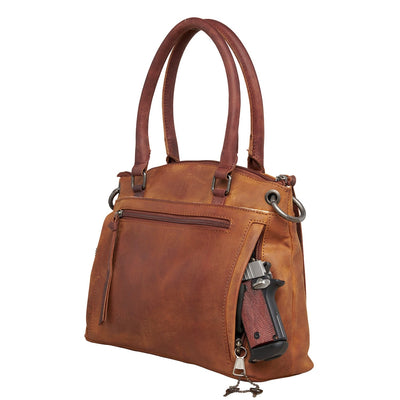 Concealed Carry Whitely Leather Satchel
