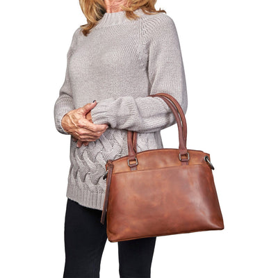 Concealed Carry Whitely Leather Satchel