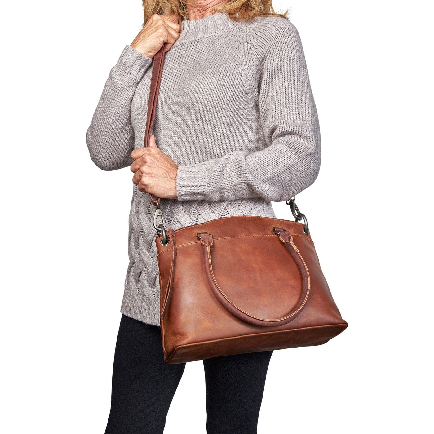 Concealed Carry Whitely Leather Satchel