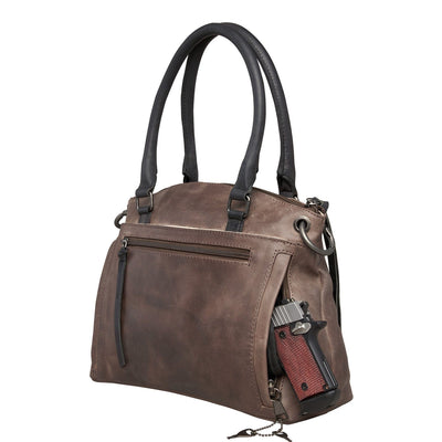 Concealed Carry Whitely Leather Satchel