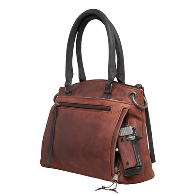 Concealed Carry Whitely Leather Satchel