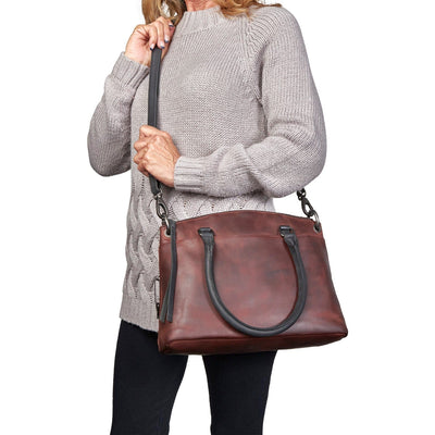 Concealed Carry Whitely Leather Satchel