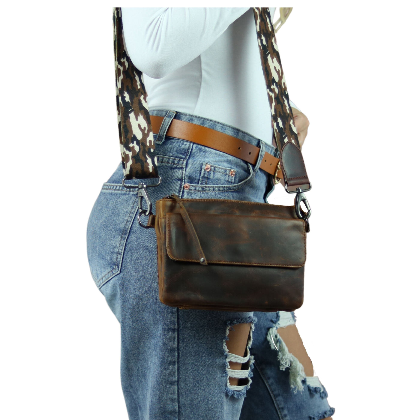 The Concealed Carry Natasha Crossbody - Locking zippers and universal holster - Leather Crossbody pistol bag - Tactical womans purse for pistol - Concealed Carry Purse - most popular crossbody bag - crossbody handgun bag - crossbody bags for everyday use - Lady Conceal - Unique Hide Purse - Locking YKK Purse - Fanny Pack for Gun and Pistol - Easy CCW - Fast Draw Bag - Secure Gun Bag