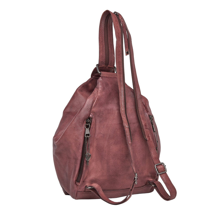 Marley Leather Concealed Carry Sling Backpack, Locking Ziers, >:( Marley Backpack – Concealed Carry Made Hands-Free main image 4