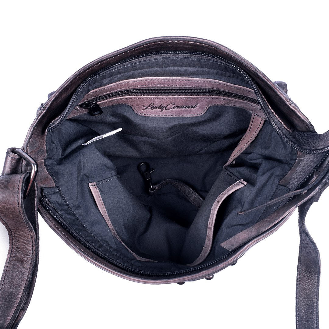 Conceal carry autumn crossbody bag by Lady Conceal - Locking YKK Conceal Carry Purse - Gun Purse - Bag for Gun with Locking Zippers - CCW bags - Purse for Pistol