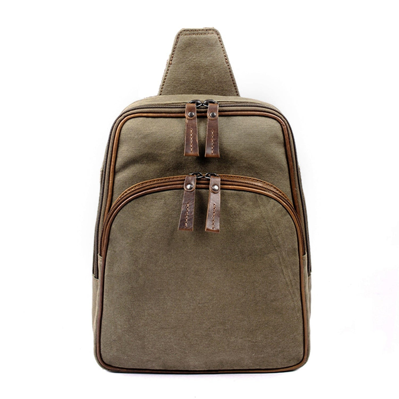 Concealed Carry Unisex Kennedy Canvas Sling Backpack with Locking Zippers YKK