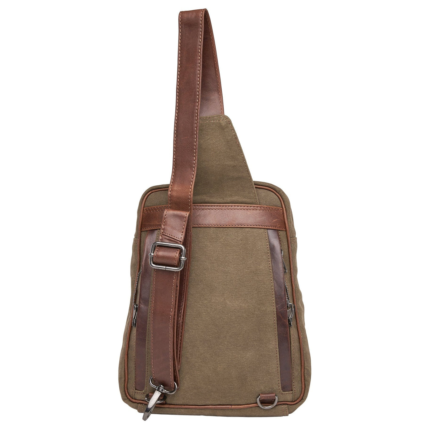 Concealed Carry Unisex Kennedy Canvas Sling Backpack with Locking Zippers YKK