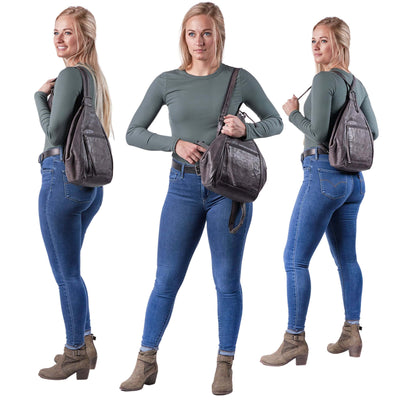 Concealed Carry Marley Unisex Backpack with YKK Locking Zippers and Universal Holsters for Gun