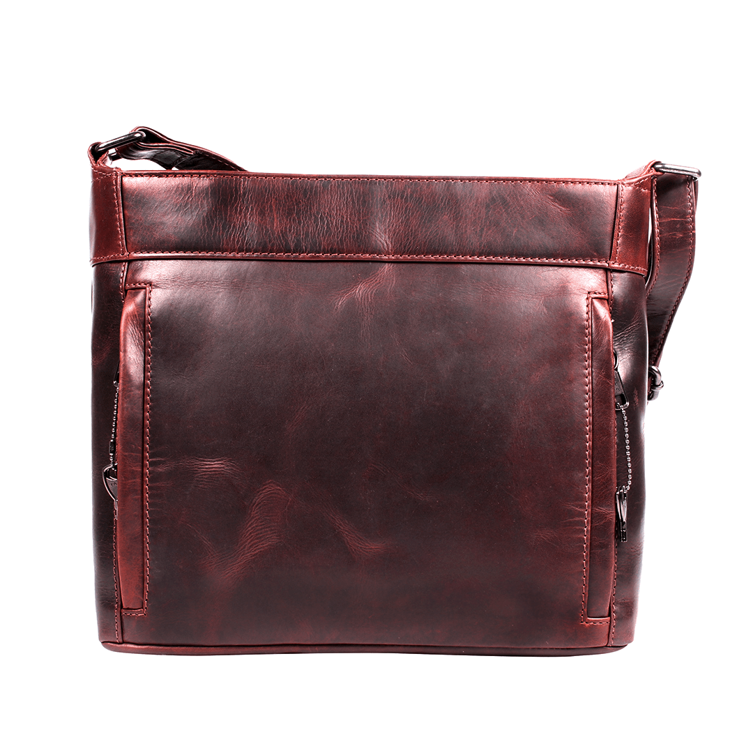 Concealed Carry Delaney Leather Crossbody -  Locking Crossbody for Pistol -  Designer Concealment Crossbody bag-   Discreet Conceal and Carry Crossbody for Women -  Designer Leather Crossbody CCW Bag -   Locking Conceal and Carry Purse with Universal Holster for Handguns - Best Crossbody for Concealed Carry