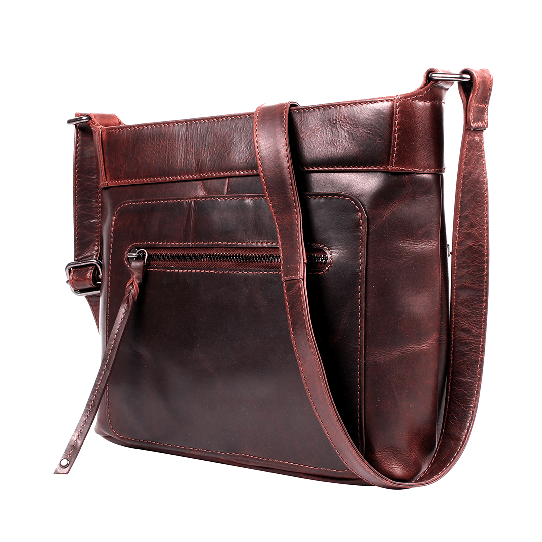 Concealed Carry Delaney Leather Crossbody -  Locking Crossbody for Pistol -  Designer Concealment Crossbody bag-   Discreet Conceal and Carry Crossbody for Women -  Designer Leather Crossbody CCW Bag -   Locking Conceal and Carry Purse with Universal Holster for Handguns - Best Crossbody for Concealed Carry