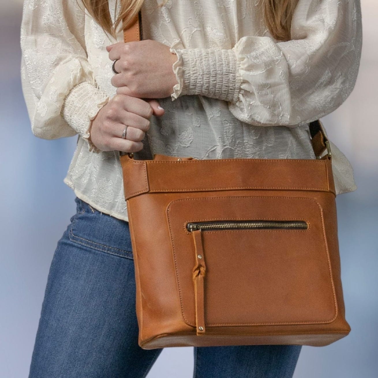 Concealed Carry Delaney Leather Crossbody -  Locking Crossbody for Pistol -  Designer Concealment Crossbody bag-   Discreet Conceal and Carry Crossbody for Women -  Designer Leather Crossbody CCW Bag -   Locking Conceal and Carry Purse with Universal Holster for Handguns - Best Crossbody for Concealed Carry