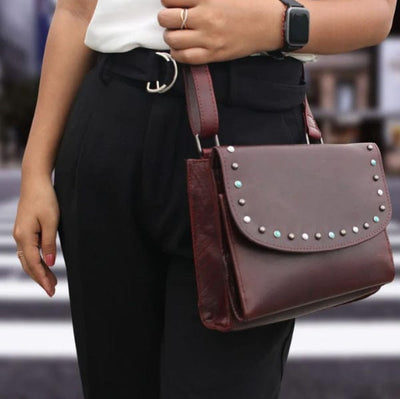 Concealed Carry Purse for Women – Raelynn Buffalo Leather Crossbody RFID Organizer, Locking YKK & Universal Holster