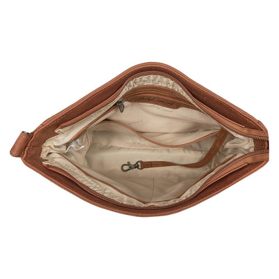 Concealed Carry Brynn Arched Leather Crossbody Bag - Lady Conceal - Concealed Carry Purse - Lady Conceal - conceal and cary purse for women - tactical pistol bag -  Locking Conceal and Carry Purse with Universal Holster for Handguns