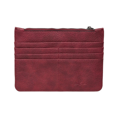 Concealed Carry Kinsley Crossbody with RFID Slim Wallet Red