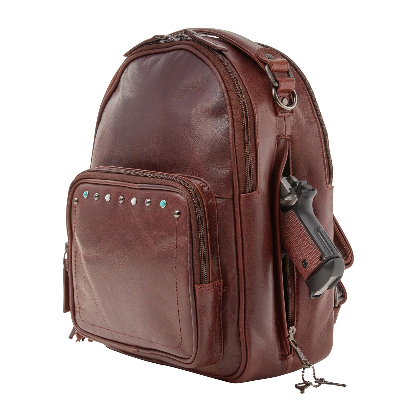 Concealed Carry Sawyer Leather Backpack