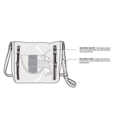 Concealed Carry Sierra Flap Crossbody Purse by Browning