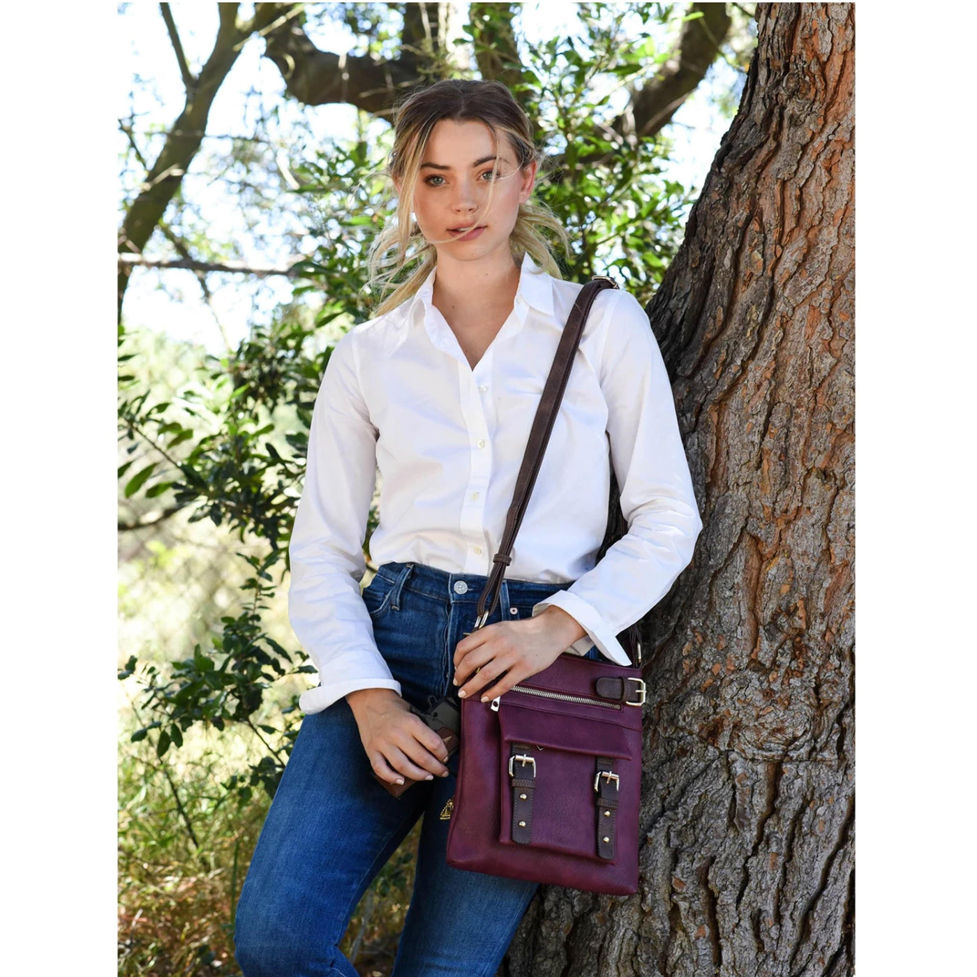 Emperia Outfitters Concealed Carry Hannah Crossbody Bag by Jessie James Concealed Carry Hannah Crossbody Bag by Jessie James