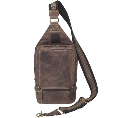 Concealed Carry Distressed Buffalo Sling Backpack by GTM Original