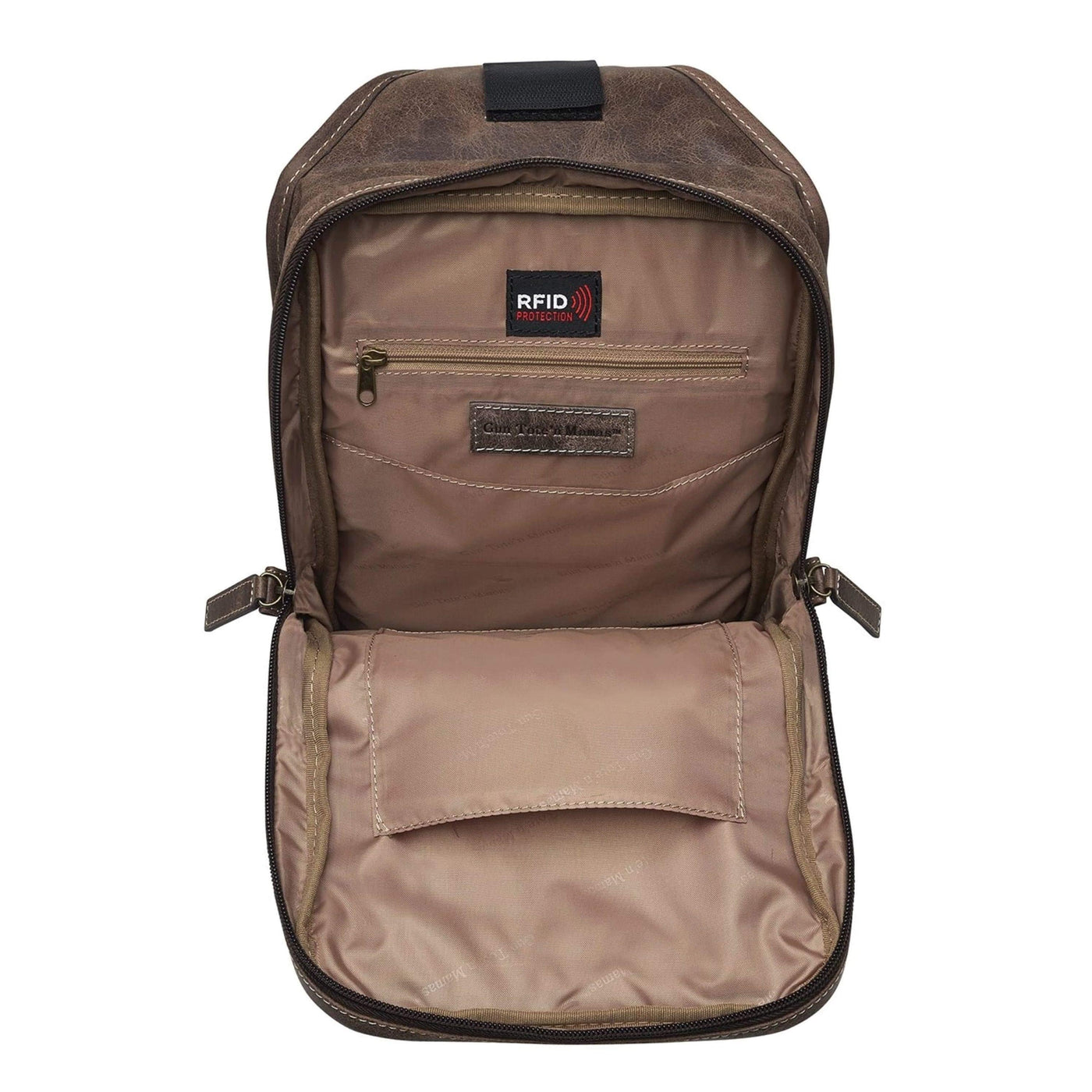 Concealed Carry Distressed Buffalo Sling Backpack by GTM Original