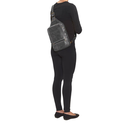 Concealed Carry Distressed Buffalo Sling Backpack by GTM Original